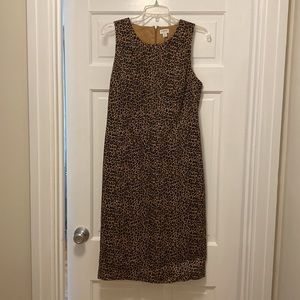 J.Crew, size 8, midi, animal print dress